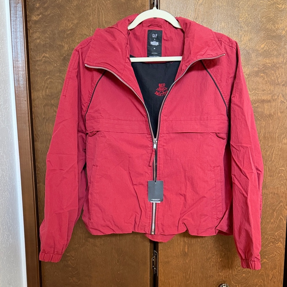 GAP Stranger Things Flannel-lined Track Jacket | Size Medium Zip-Up Jacket